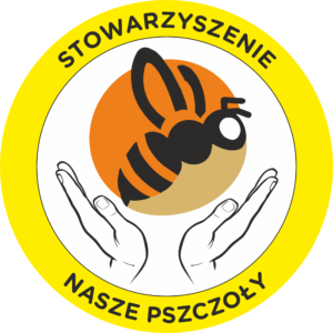 Okrągłe logo Stowarzyszenia Nasze Pszczoły