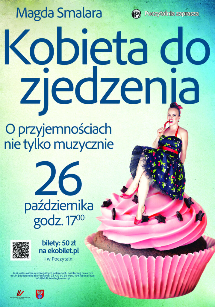 Kobieta do zjedzenia - recital. Plakat z treścią zawartą w artykule.